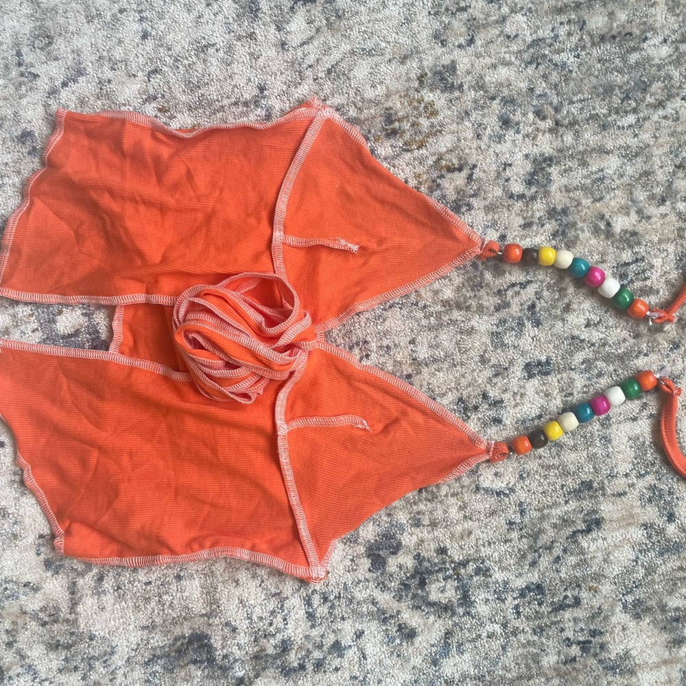 BEADED TIE TOP